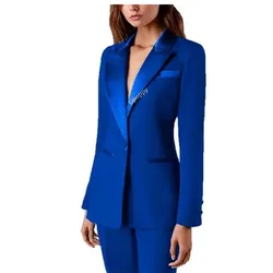 2024 Women's Suit Set 2 Piece Solid Blazer Pants Formal Pantsuit For Office Lady Elegant Casual Trousers Slim Fit Female Jacket