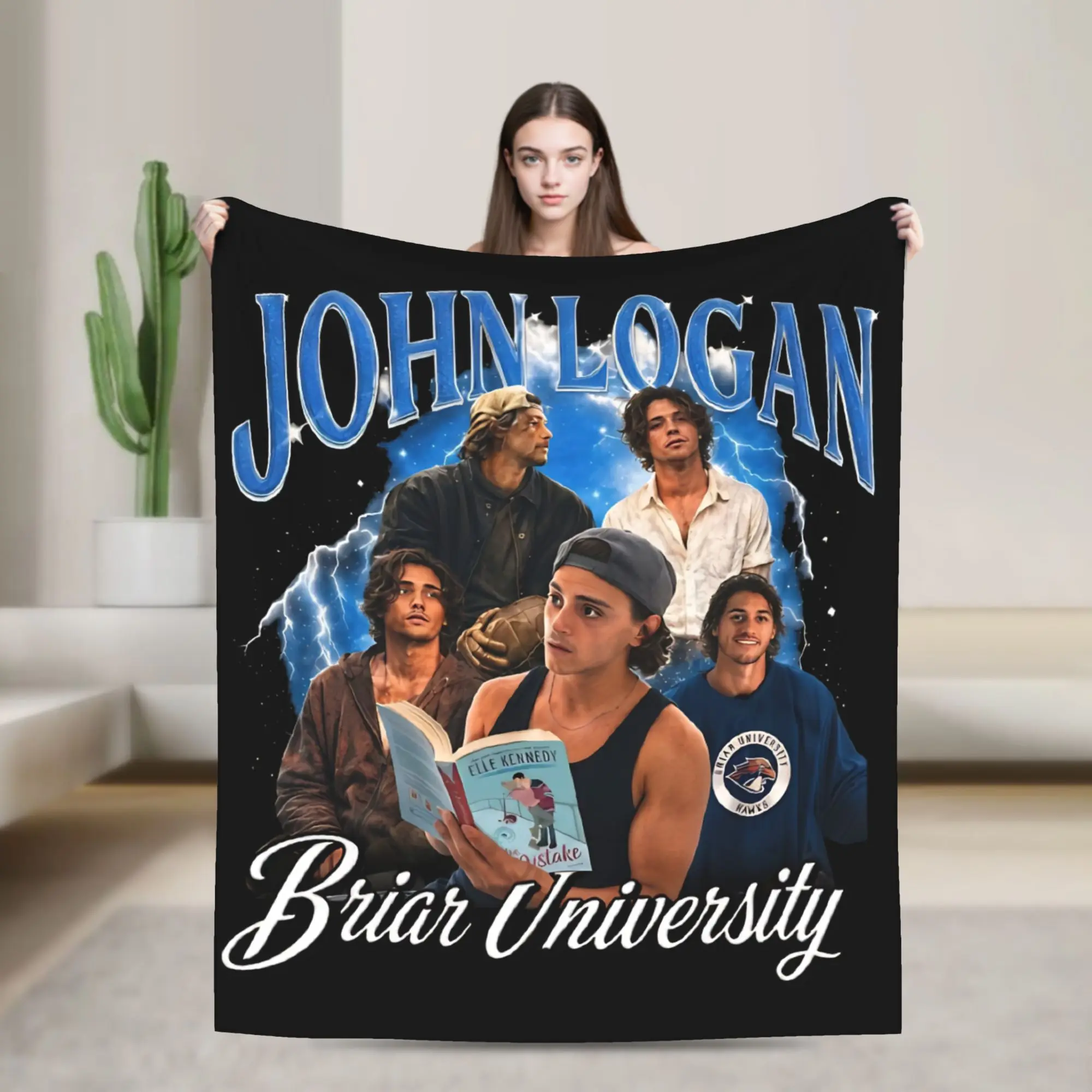 John Logan Briar University Blankets Off Campus Plush Throw Blanket Summer Air Conditioning Decoration Lightweight Bedsprea,