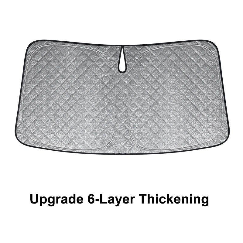 Tesla Model 3 Front Windshield Sunshade 6-Layer Upgraded Y S X Sunshade Automatic Block Summer Sunscreen Heat Shield Cover