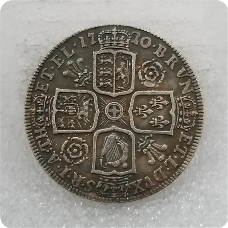 1720/17 Great Britain George I Half Crown coin COPY Crypto Challenge Pocket Coins Christmas Gifts