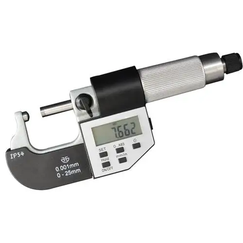 Electronic digital display wall thickness micrometer 0-25mm, high-precision digital tube wall thickness 0.001m