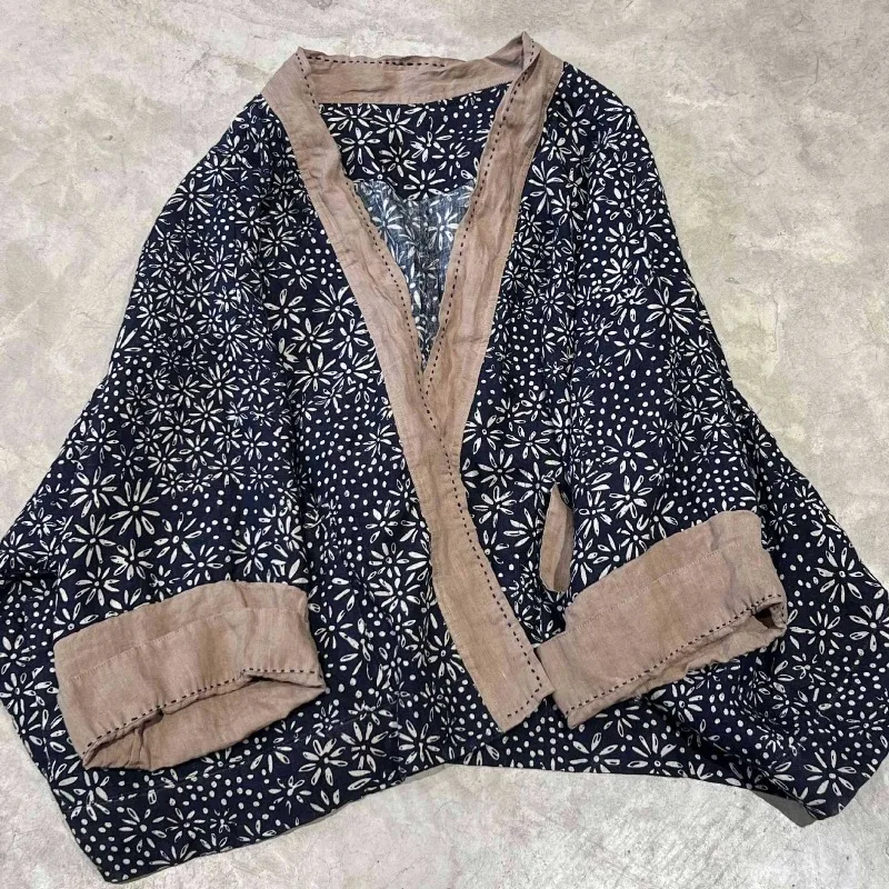 

Spring Summer Vintage Woman Blouse Cardigans 2026 Japanese Syle Lace-up Jackets Lady Blusa Mujer Long Sleeve Women's Shirts