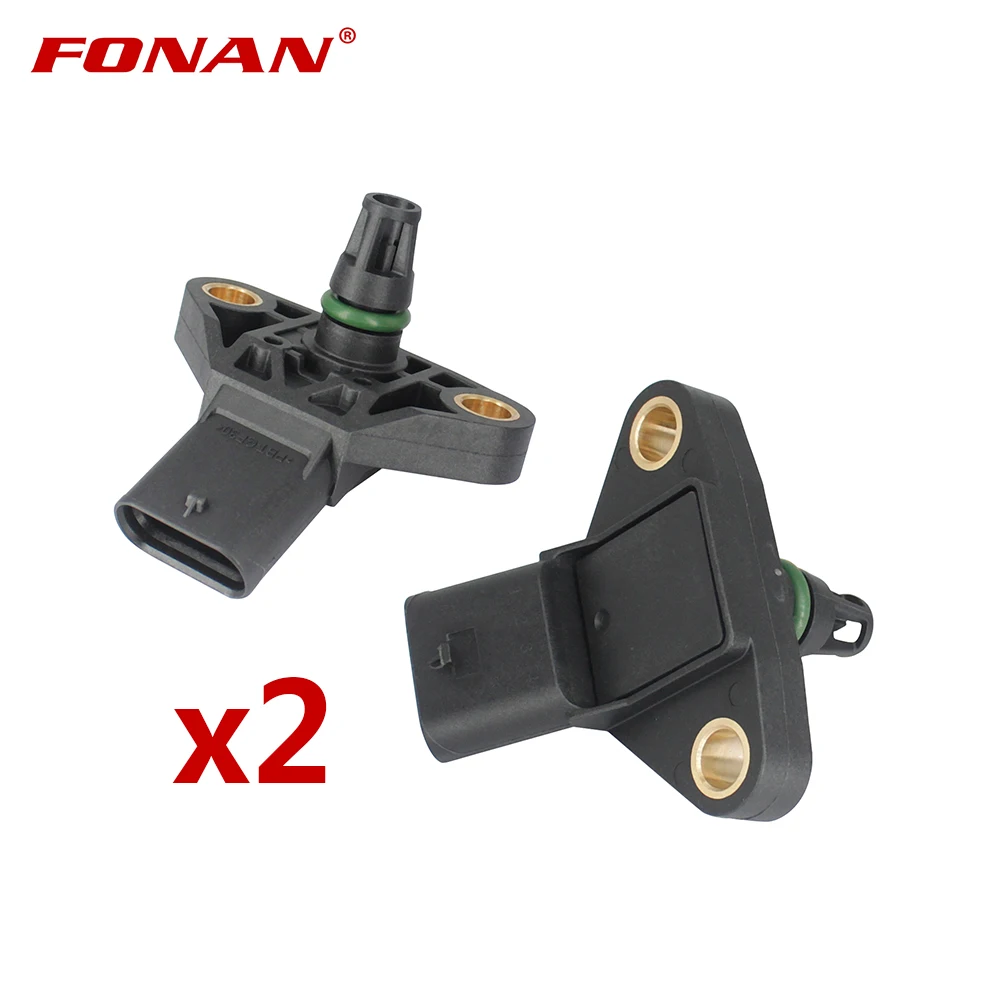 2 pieces Supercharger Boost Pressure Sensors For Vw Volkswagen Touareg Audi A4 A5 A6 A7 A8 Q5 Q7 038906051J 0261230215