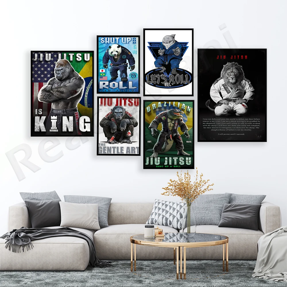 Jiu-Jitsu Techniques Poster, Fighting Martial Arts Poster, Jiu Jitsu Poster, Jiu Jitsu Players Poster, Jiu-Jitsu Wall Art, BJJ