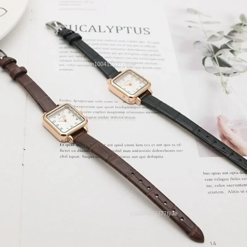 

Модные простые кварцевые часы для женщин Reloj Mujer, женские наручные часы, женские красные кожаные деловые студенческие повседневные часы Relojs