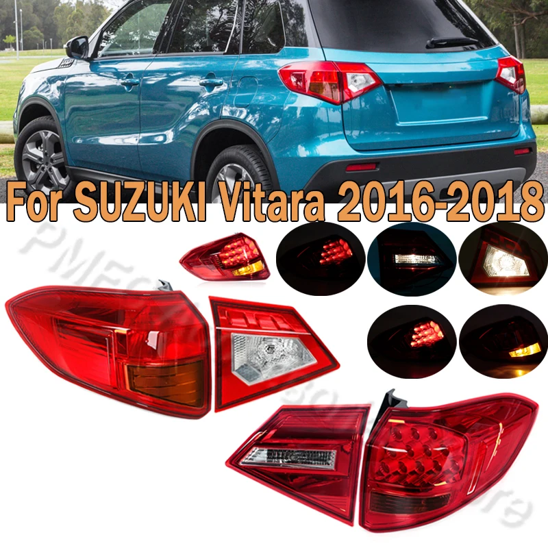 Rear Bumper Tail Light Fit For SUZUKI Vitara 2016 2017 2018 For Car Stop Warning Lamp Brake Light Turn Signal Light Rear Foglamp