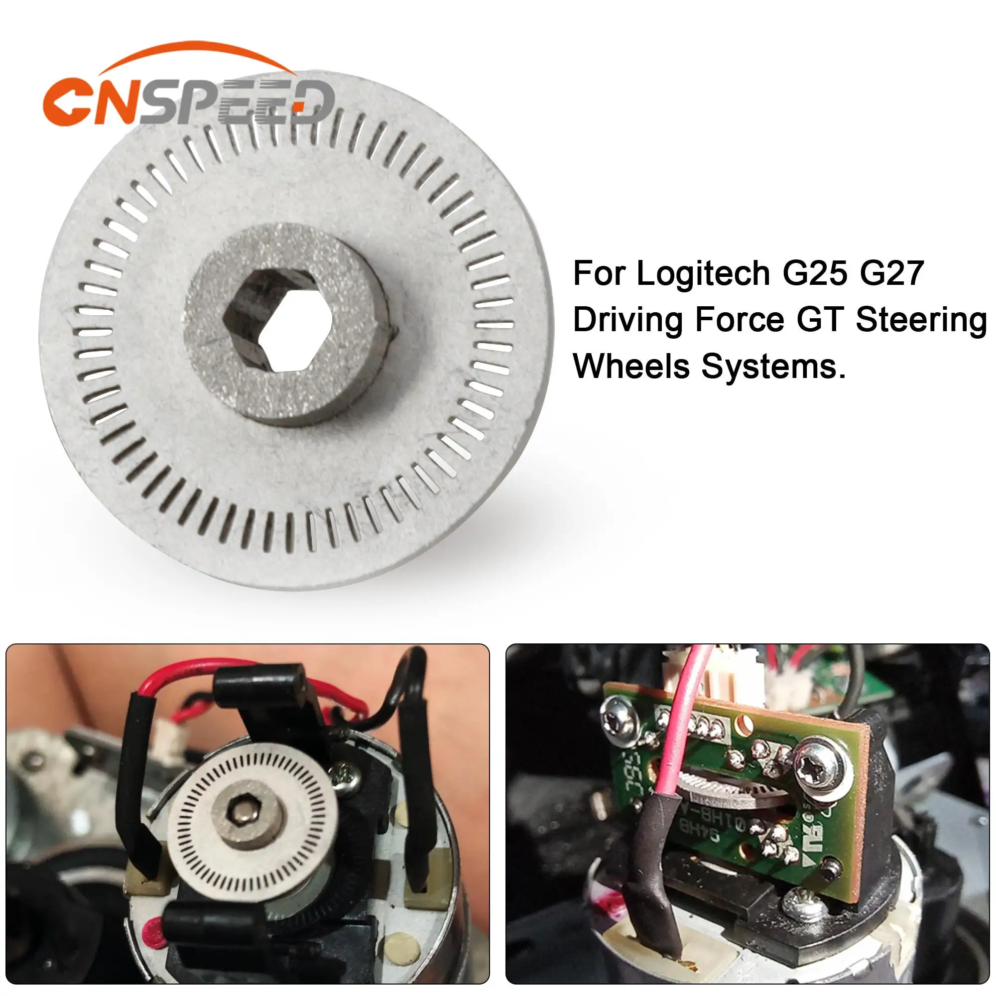 

CNSPEED New Steering Wheel accessory 60 Slot Simulator Steering Wheel Optical Encoder For Logitech G25 Old G27 Driving Force GT