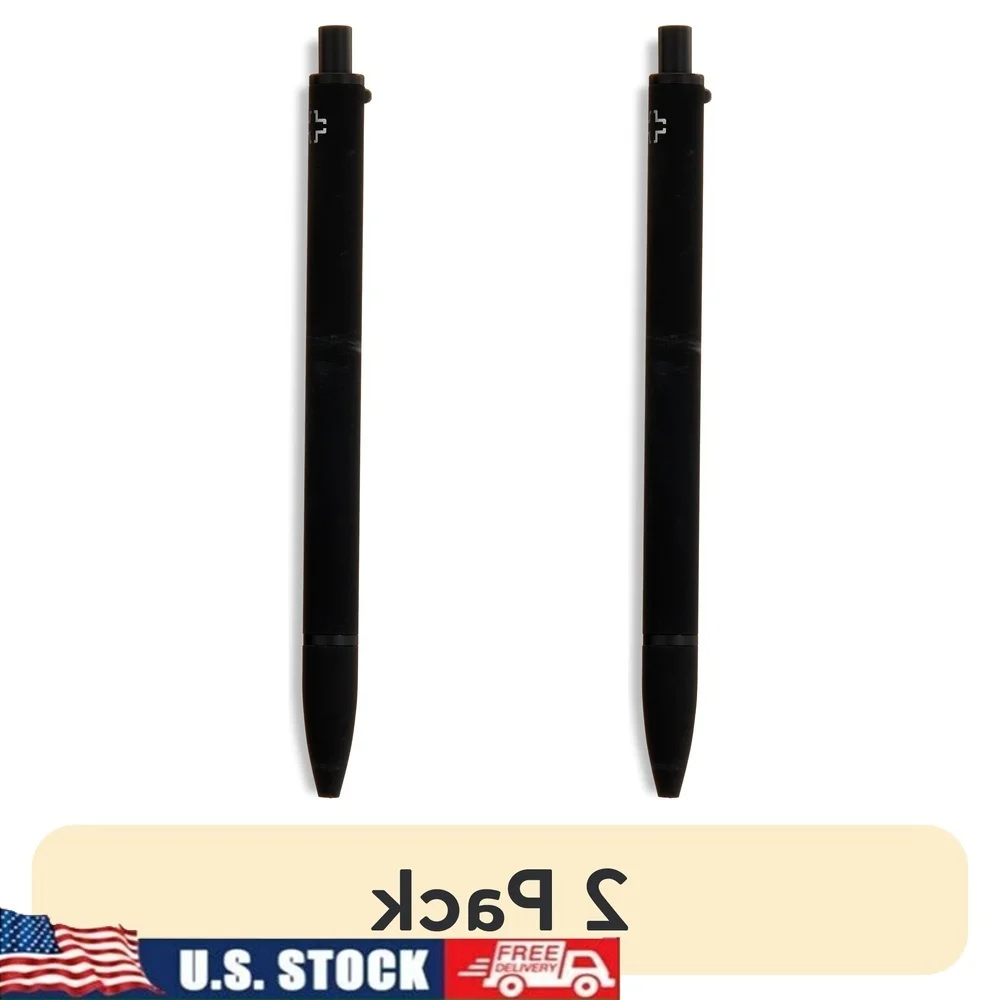 

(2 pack Retractable Ballpoint Hybrid Ink Pen Medium Point 1 mm Black Ink 2 Count