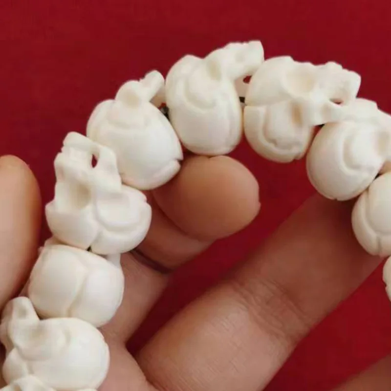 Camel bone skull ethnic style bracelet