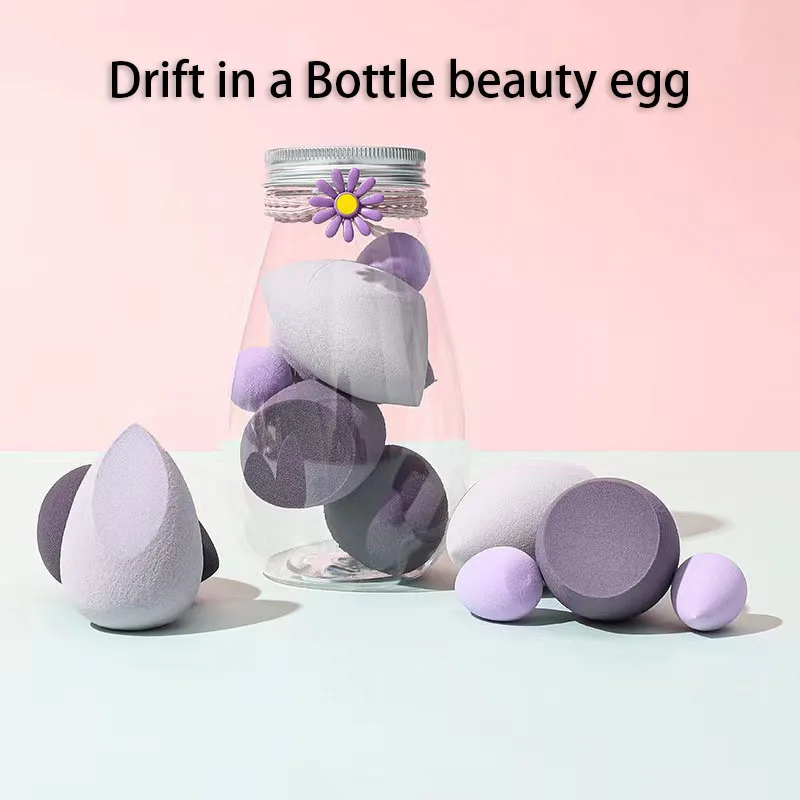 4 Large +3 Small Puff Set Drift In A Bottle Beauty Egg Set  Wet Dry Makeup Egg Hydrophilic Polyurethane Powder Puff