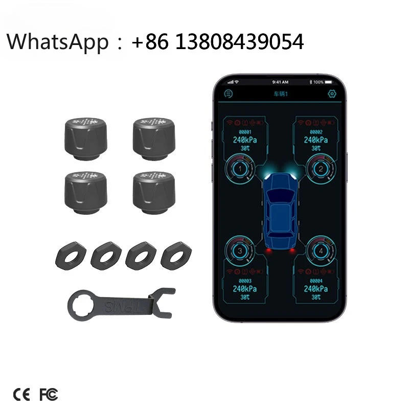 

Система контроля давления в шинах универсальная, внешний датчик, монитор, внешний измеритель давления в шинах, приложение-детектор, Bluetooth TPMS