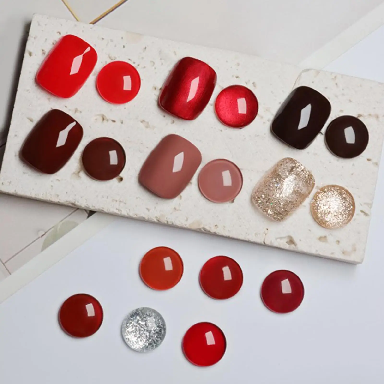 Solid Gel Nail Polish Palette Kit Pigmented LED Pudding Cream for Salon Home