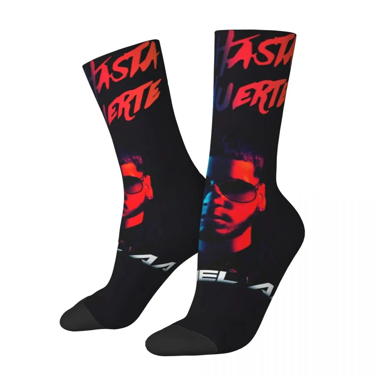 Real Until Death Merch Socks Flexible Anuel AA Graphic Crew Socks Soft for Unisex Birthday Present