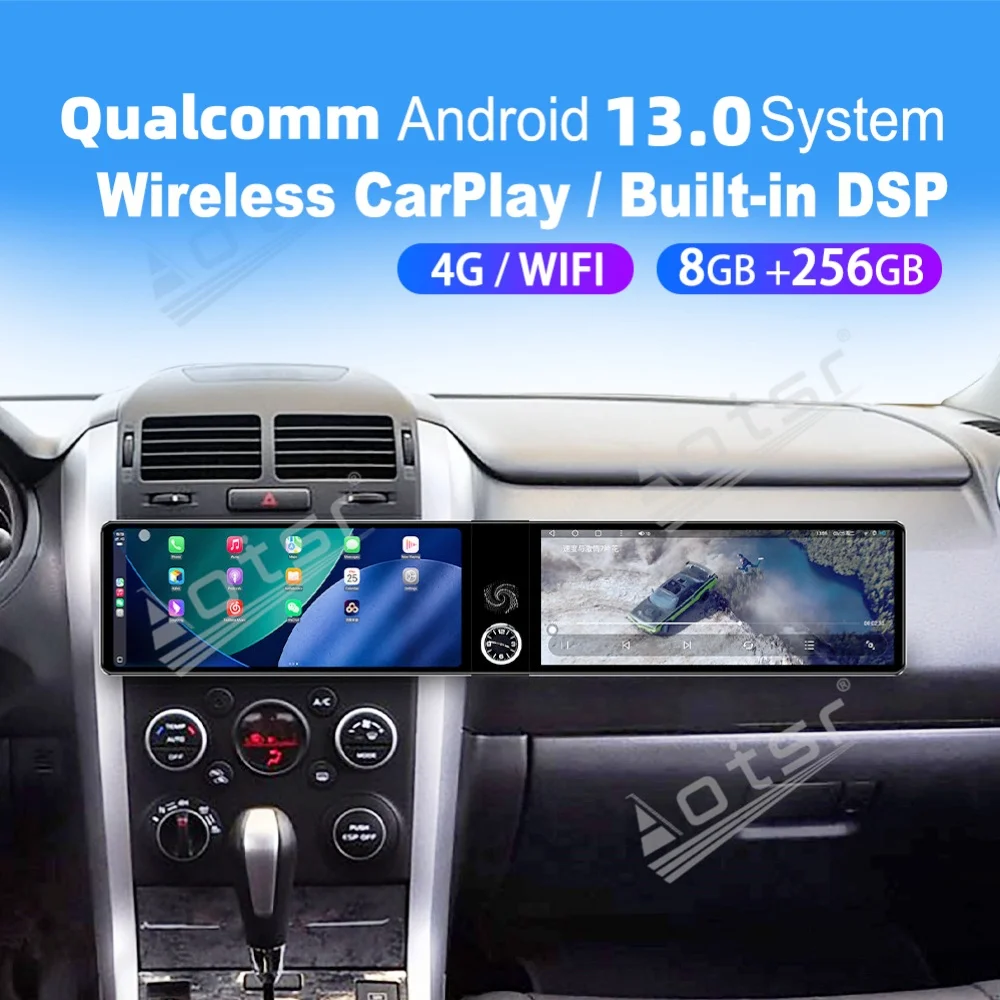 Dual Screen Qualcomm Carplay Android Car Multimedia Automotive For Suzuki Grand Vitara 2005~2014 GPS Navi Car Radio Head Unit