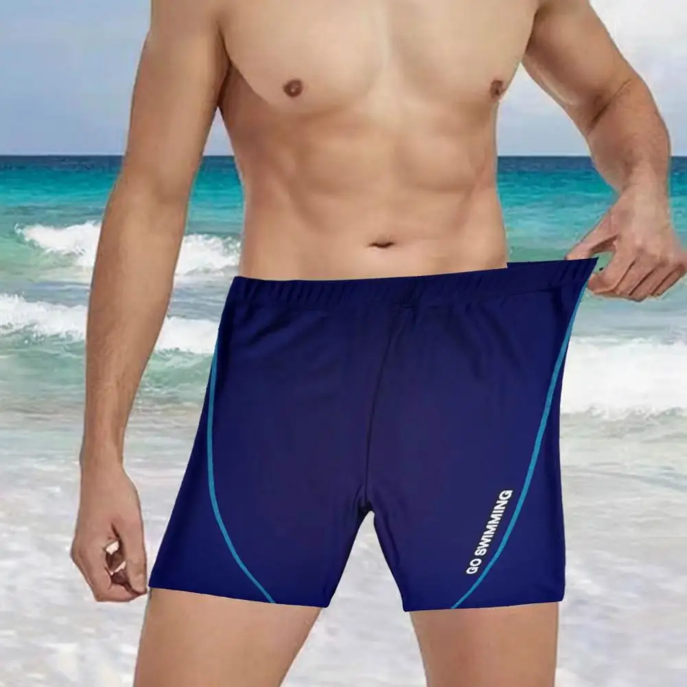 

Men Quick-Dry Swimming Trunks Beach Shorts Waterproof Bathing Suit Slim Fit High Elasticity Comfort Beachwear Male Sports Shorts