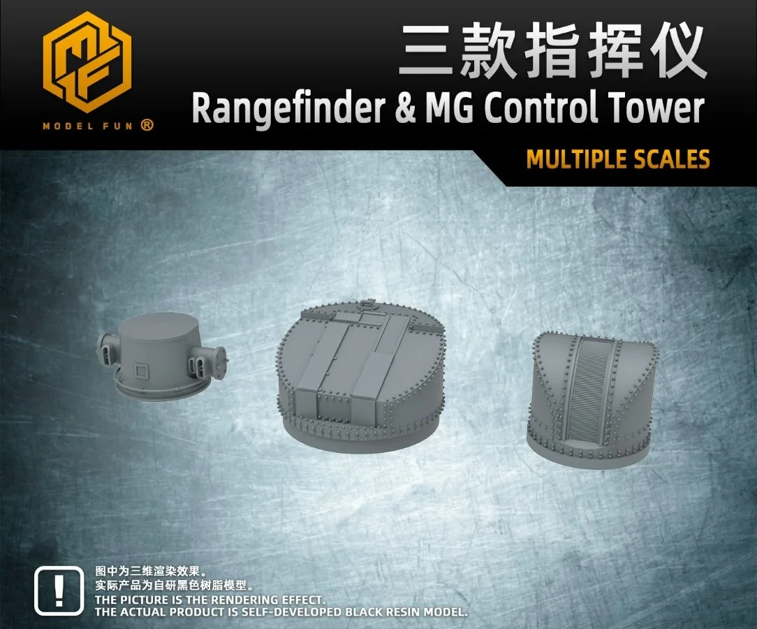 Multi Scale Naval Rangefinder Tower Deck Parts Model Fun 3D Printed Resin Warship Diorama Hobby Supplies