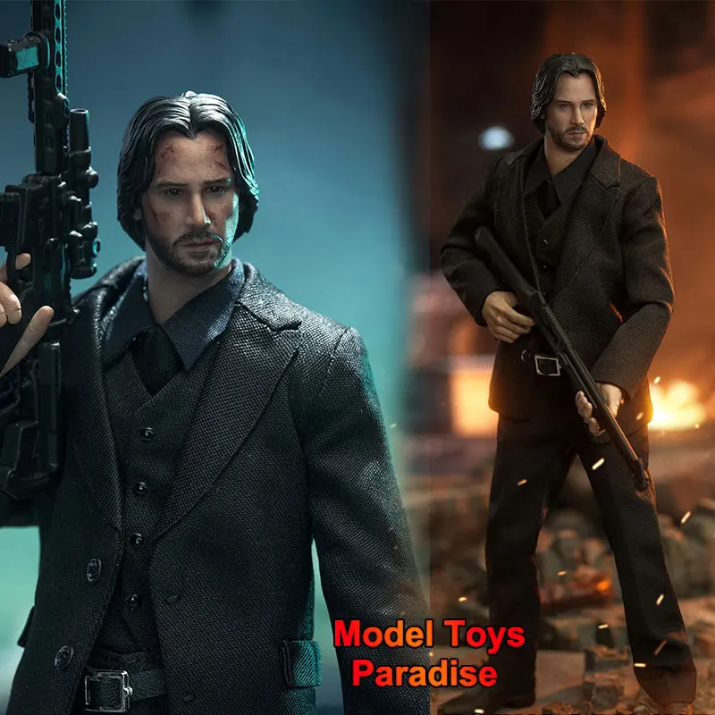 

Kingdom KD-9001 1/12 Men Soldier John Wick Killer Keanu Reeves Double Head Carving Full Set 6'' Action Figure Collectible Toys