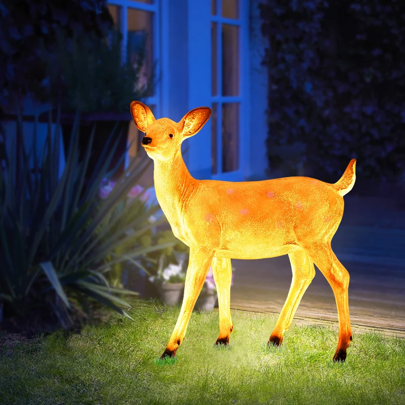

Designer Minimalist Nordic Decoration Indoor Outdoor Floor Light Resin Art Deerlet Led Modern Garden Floor Lamps