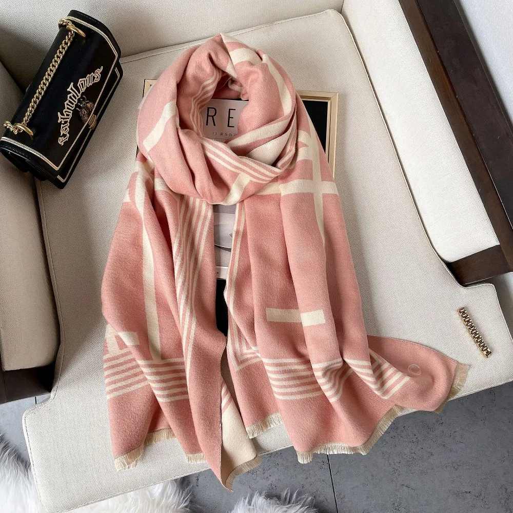 Elegant Floral Cashmere Shawl Scarf for Women Luxury Winter Warm Blanket Thick Neckerchief Poncho Bandana Lady Bufanda Ehcarpe