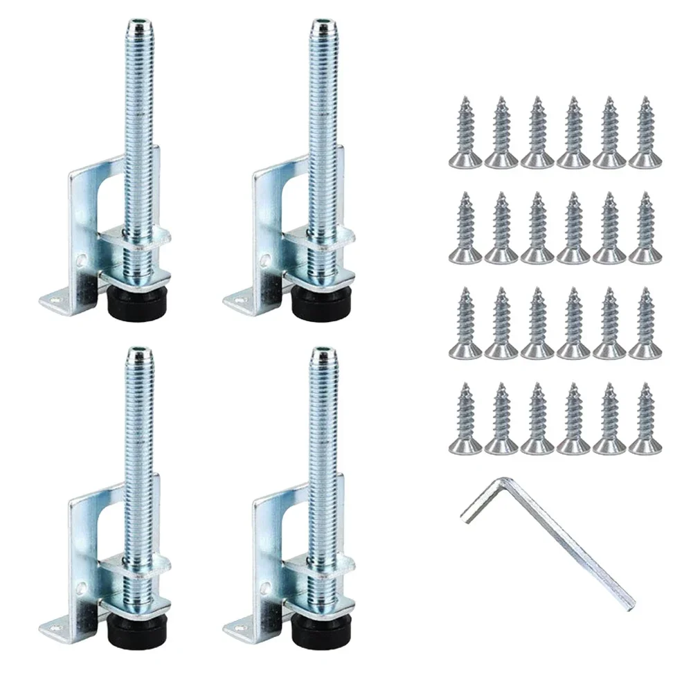 4pcs Adjustable Levelling Feet Heavy Duty Height Adjusters Furniture Levelling Feet Reinforced Support For Cabinets Tables