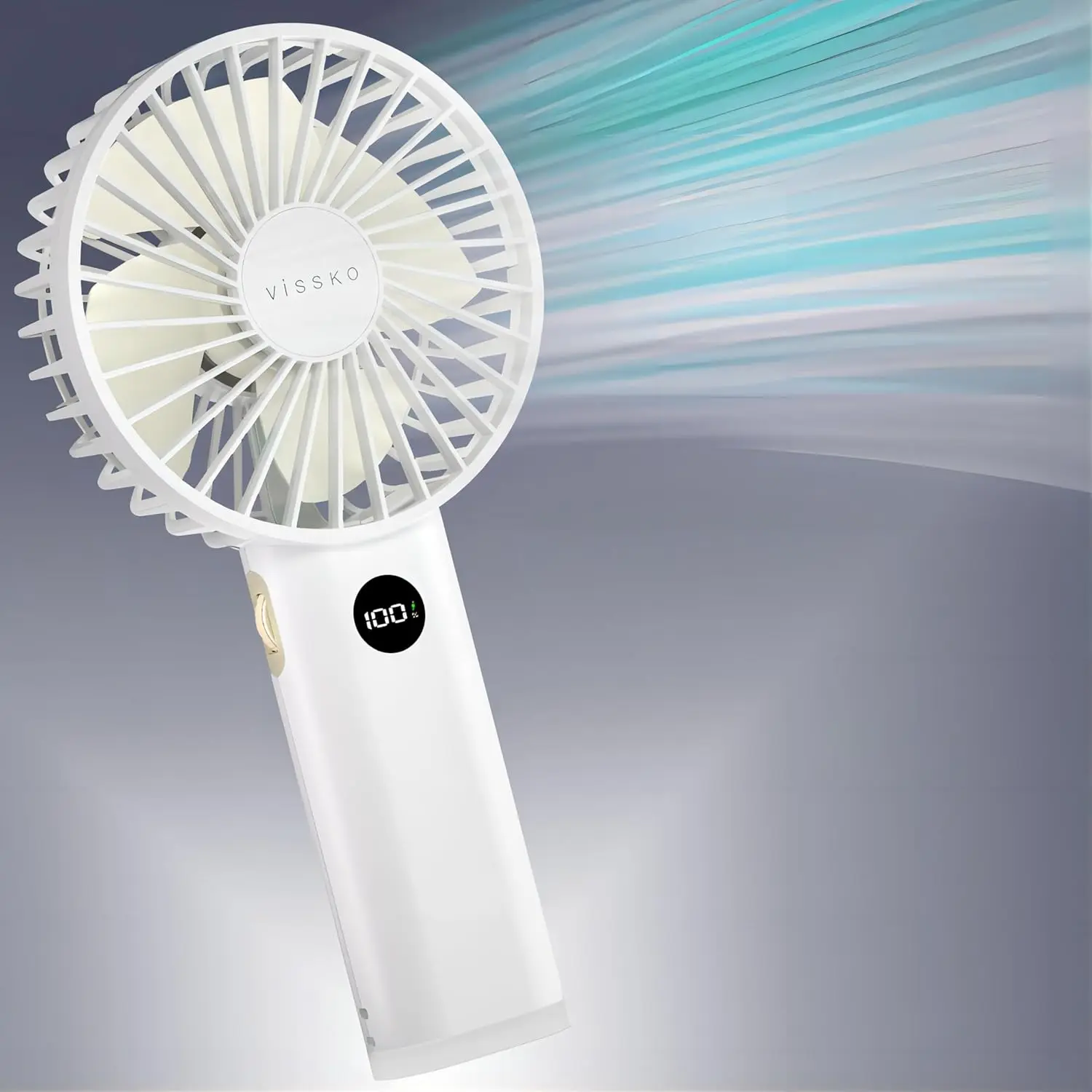 

Портативный ручной вентилятор (1-100), регулируемая турбобатарея 3600 мАч, перезаряжаемый персональный вентилятор, светодиодный цифровой дисплей для улицы