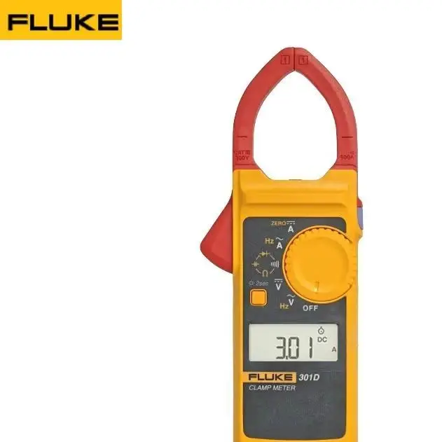 Fluke 301D Professional Digital Clamp Meter AC DC Current Voltage Tester True RMS Multimeter For Electrician