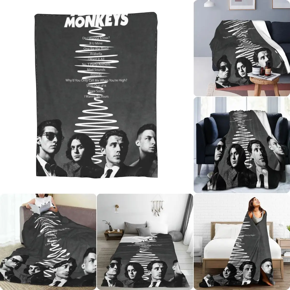 Arctic Monkeys Ultra-Soft Micro Fleece Blanket Warmth Fashion Plus Velvet Cover Blanket