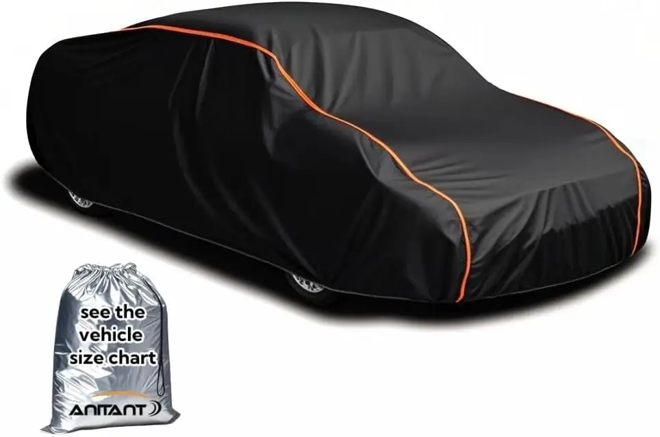 

Waterproof Lightweight Car Cover for Coupes Under 163", All-Weather UV Scratch Resistant with Zipper Access