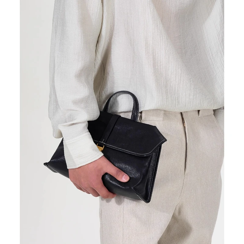 Songmont Traveling Small Crossbody Bag Vegetable Tanned Cowhide Shoulder Crossbody Bag