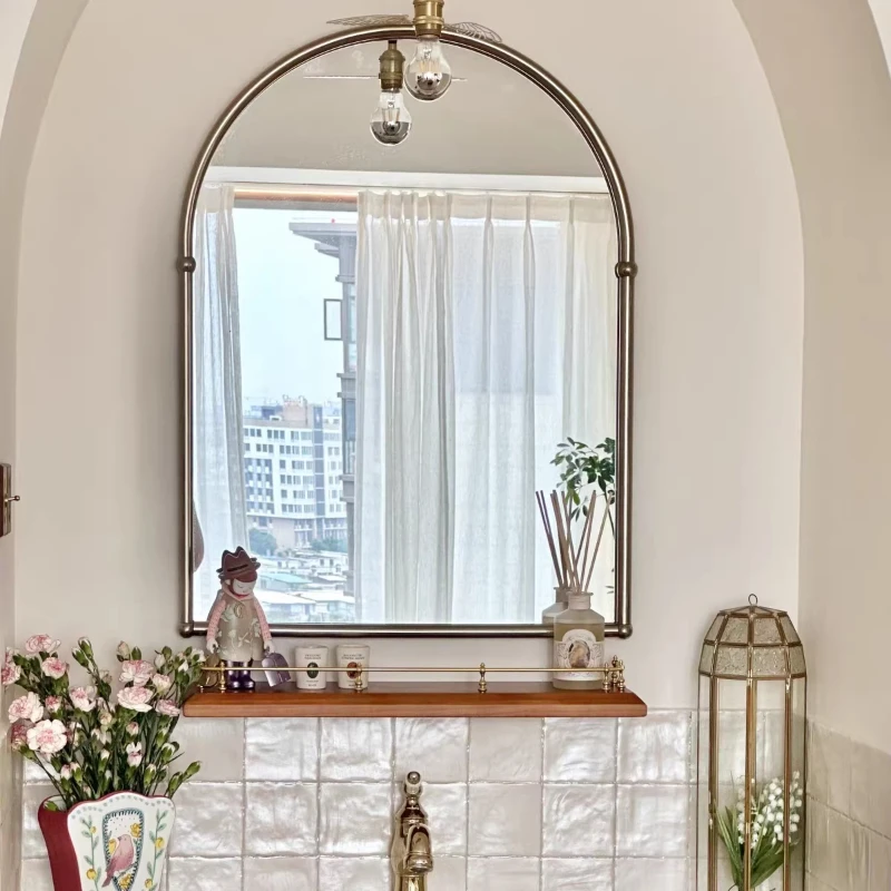 Modern Vintage Mirror Aesthetic Funky Girls Vanity Wall Bathroom Dressing Table Mirror Luxury Nordic Espelhos Home Decorations