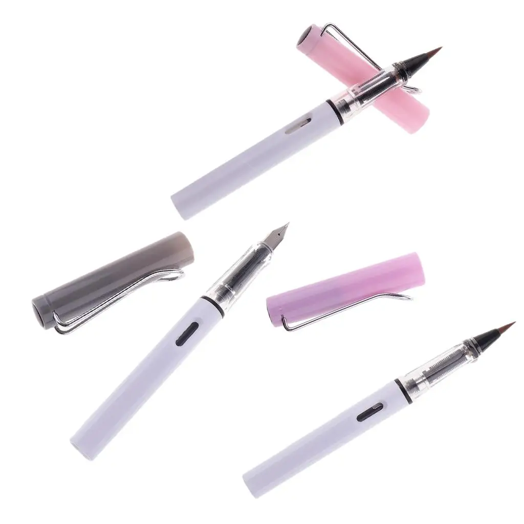 Artist Calligraphy Fountain Brush Pen Built in Water Tank Drawing Pen Set for Outlining Comic Manga Hand Lettering Art
