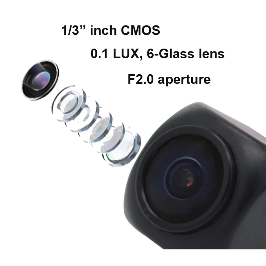 1080P 4 Pin Night Vision Car Rear Camera For Dual Lens Android DVR vehicle Camera with 6 Meter Cable 0.1 Lux Back Cam Waterproof