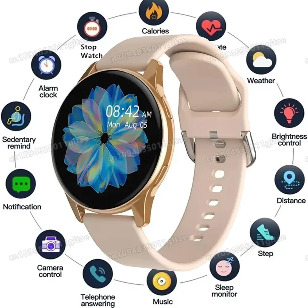 Novo smartwatch com chamadas Bluetooth, mostrador personalizável, para mulheres e homens, com funções de monitorização de atividades desportivas e de 