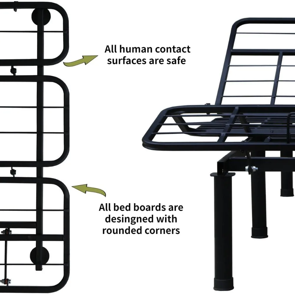 Dubbel Xl Formaat Verstelbaar Bedframe Met Draadloze Afstandsbediening, Zwaartekracht, Snelle Montage, 705 Lbs, Bedframe