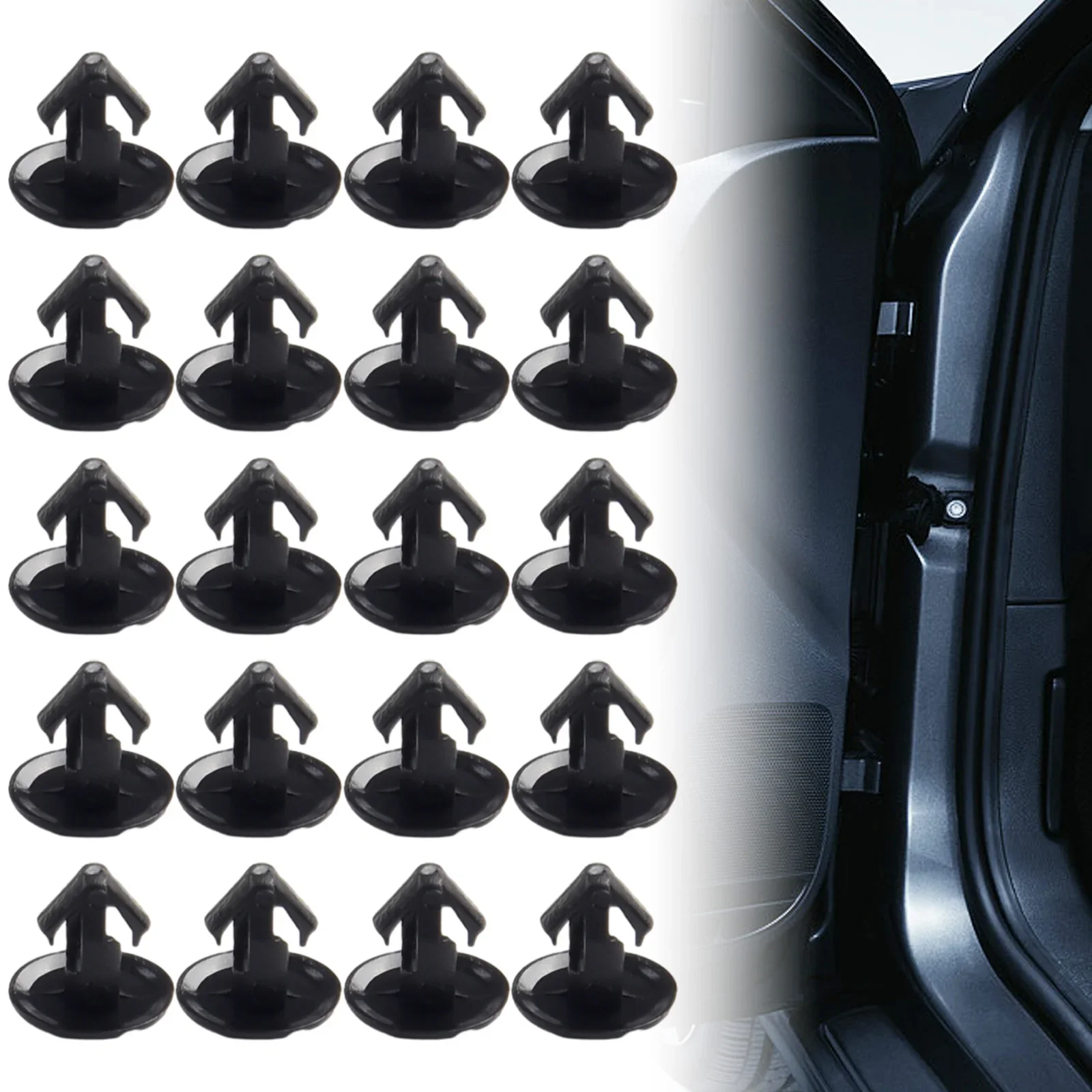 

20Pcs Car Rear Door Weatherstrip Clips For Qashqai J10 J11 X-Trail T31 T32 Door Rubber Seals Retainer Fastener Rivet