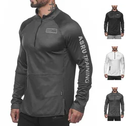 Gym Men's Fitness Light Reflecting Hoodies Zipper Pocket Sweatshirt Male Elastic Bodybuilding Jogging Casual Clothing Promo