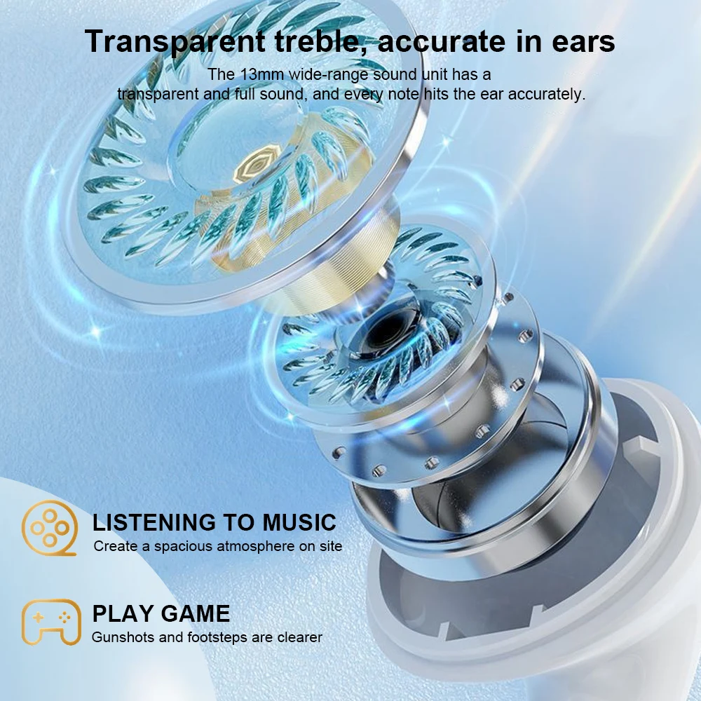 ERAZER AI ترجمة Airs Pro TWS سماعة لاسلكية تعمل بالبلوتوث سماعات التحكم بشاشة تعمل باللمس سماعات HiFi سماعات الأذن HD دعوة سماعات