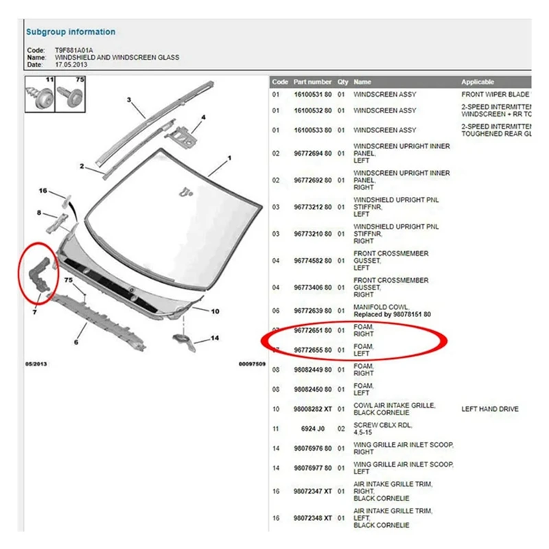 1Pair Front Hood Foam Sponge Gasket 9677265180 9677265580 For Peugeot T93 308S 408 2014-2020 Engine Room Buffer Cotton Parts