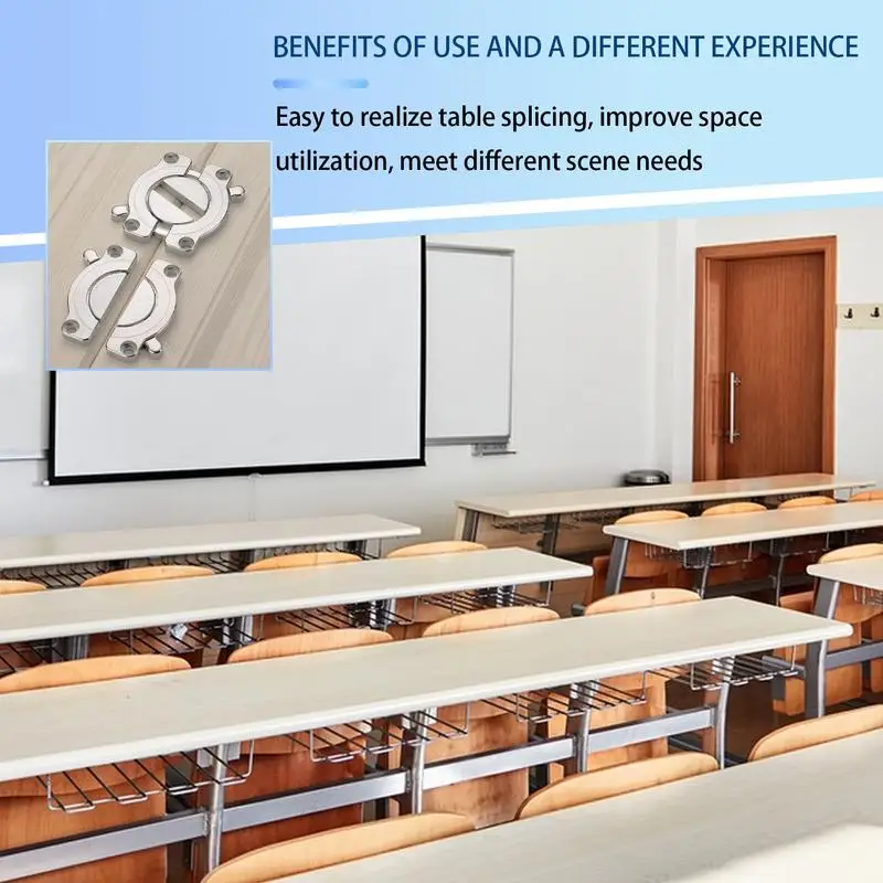 Desktop Fastener Jointer Hardware Heavy Duty Desk Top Fastener Sturdy Desktop Connector Figure Table Top Brackets For Conference