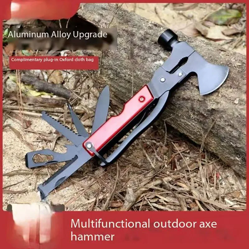 

Multi-function outdoor axe, hammer, knife, pliers, wrench, bottle opener, camping, cave exploration, survival equipment