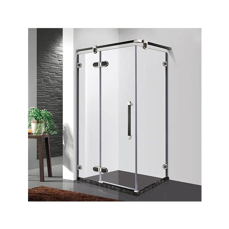 Hot Sale High Quality Metal Frame Free Standing Tempered Glass Shower Door Stainless Steel Hinge Pivot Shower Door