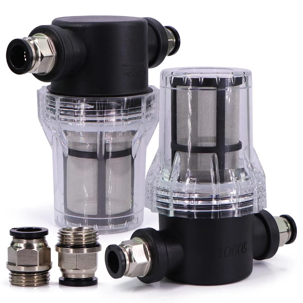 

6-16mm Garden Hose Prefilter Slip Lock Quick Connector Stainless Steel Filter Screen Irrigation Watering PE Pipe Tube Percolator