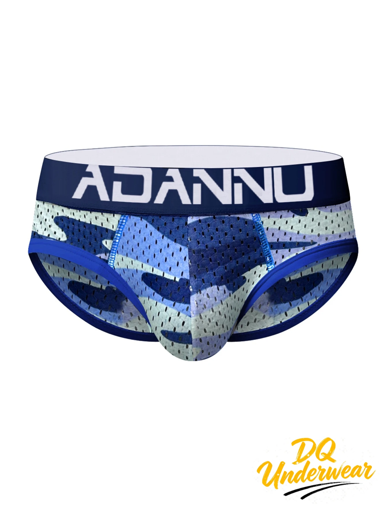1PCS Fashion Camouflage Mesh Male Briefs ADANNU Logo Waist Lightweight Stretch Sport Bikini Underpants AD730