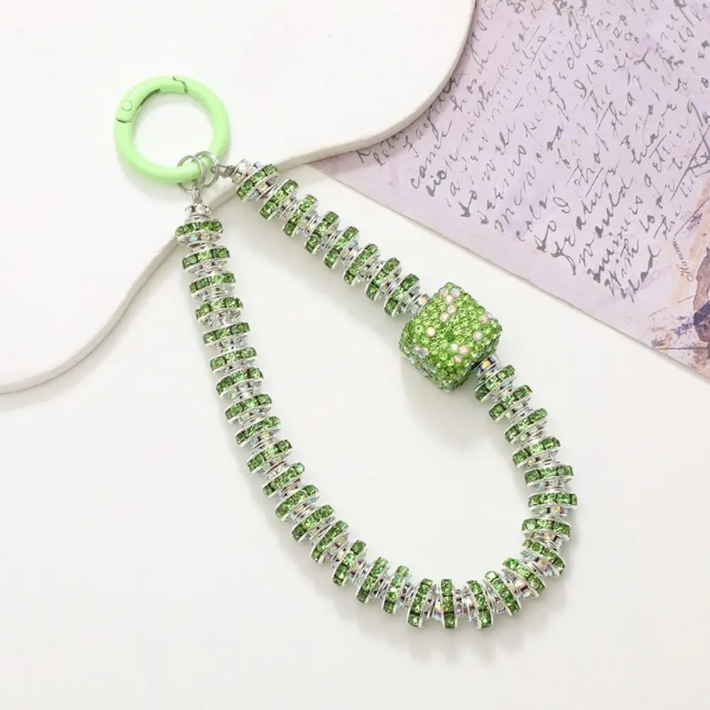 LLavero de diamantes de imitación para teléfono, correa de muñeca brillante y brillante, cristal de diamante, cuerda antipérdida, accesorios para