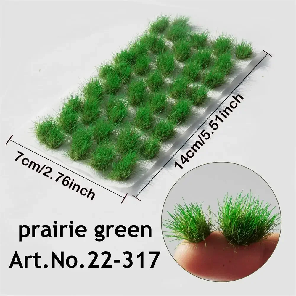 Turf de hierba en miniatura de 0,39 pulgadas, plantas irregulares para diseño de tren ferroviario HO N/fabricación de modelos DIY/militar/Diorama 39 Uds.