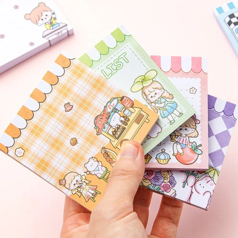 Fashion Cute Sticky Note Book Cartoon Non-sticky Memo Pad Portable Removable School Stationery Supplies Students