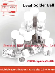 (25k) 25.000 stuks 0,2 mm/0,25 mm/0,3 mm/0,35 mm/0,4 mm/0,45 mm/0,5 mm/0,55/0,6 mm/0,65 mm/0,76 mm Loodhoudende soldeerballen BGA-soldeerballen