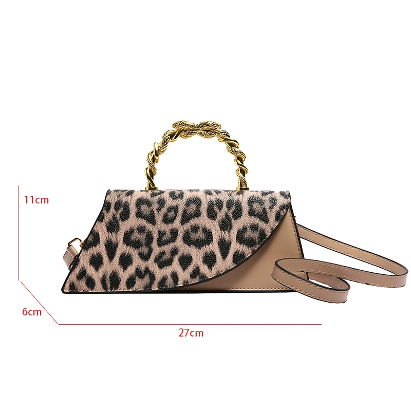 Borsa a tracolla di marca superiore per donna borsa a tracolla leopardata nera marrone borsa a tracolla in pelle Pu Vintage femminile Designer