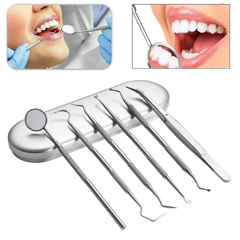 Dental Mirror Sickle Tartar Scaler Teeth Pick Spatula Dental Laboratory Equipment Dentist Gift Oral Care Tooth Cleaning Tools