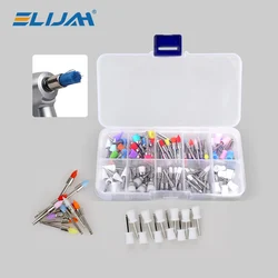 SYJH 100pcs/Box Dental Prophy Brushes Disposable Thread Polishing Tapered Prophy Cup Prophylaxis Brushes Nylon Bristle Brush